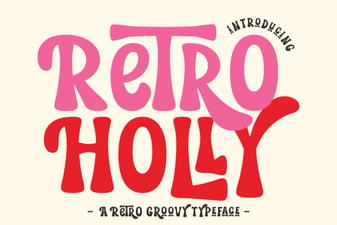 Retro Holly Font: Vintage Charm for Creative Designs