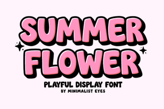 Blooming Summer Flower Font for Creative Design Projects