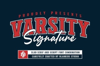 Varsity Signature Font – Bold Display Typeface for Sports & Collegiate Designs