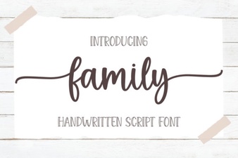 Family Font – Handwritten Script Font
