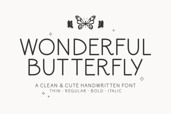 Wonderful Butterfly Font – Elegant Script Font for Creative Designs