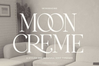 Discover Moon Creme Font: Elegant Creamy Typeface Design